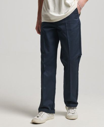 Men's Straight Chino Trousers Navy / Eclipse Navy - Size: 28/32 - Superdry - Modalova