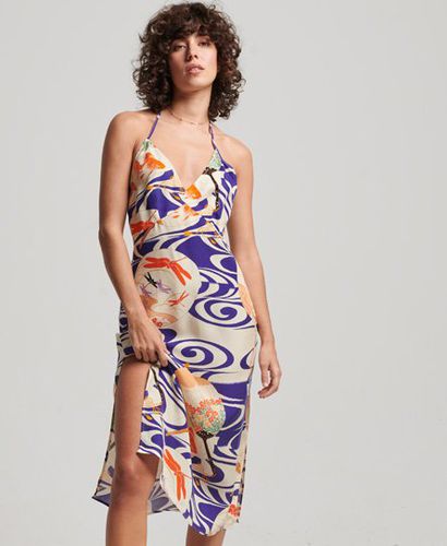 Women's Midi-Kleid mit Print und Nackenträger - Größe: 36 - Superdry - Modalova