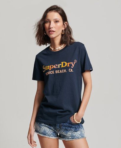 Women's Vintage Rainbow T-Shirt / Eclipse - Size: 10 - Superdry - Modalova