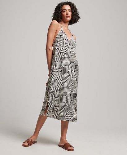 Damen Midi-Kleid mit Print und Nackenträger - Größe: 42 - Superdry - Modalova