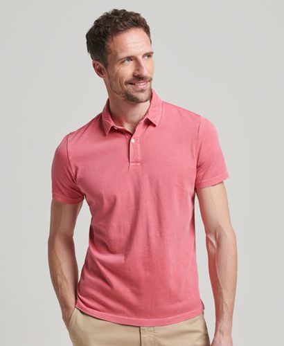 Men's Jersey Polo Shirt Pink / Paradise Pink - Size: S - Superdry - Modalova