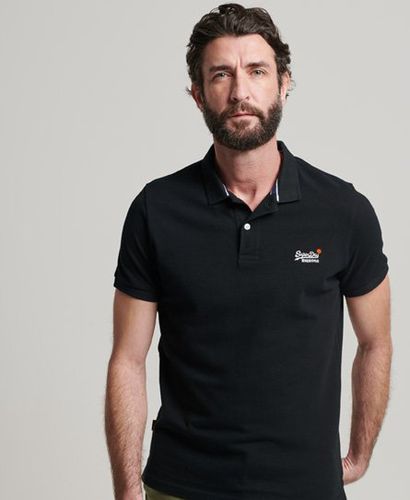 Men's Classic Pique Polo Shirt Black - Size: M - Superdry - Modalova