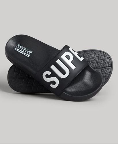 Women's Classic Code Core Pool Sliders, Black, Size: M - Superdry - Modalova