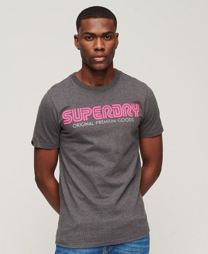 Men's Retro Repeat T-Shirt / Asphalt Marl - Size: M - Superdry - Modalova