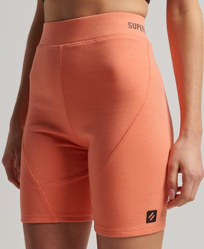 Women's Tech Cycling Shorts Cream / Pastelline Coral - Size: 10 - Superdry - Modalova
