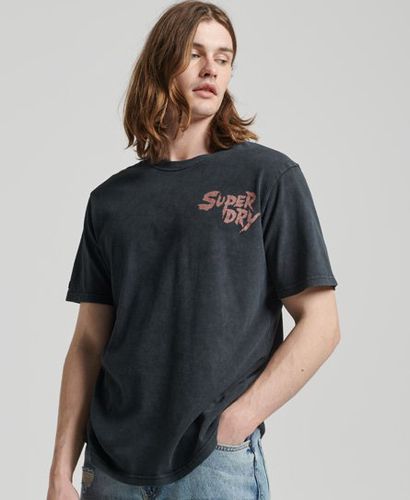 Men's Lo-Fi Flyer T-Shirt Black / Heavy Back In Black - Size: S - Superdry - Modalova