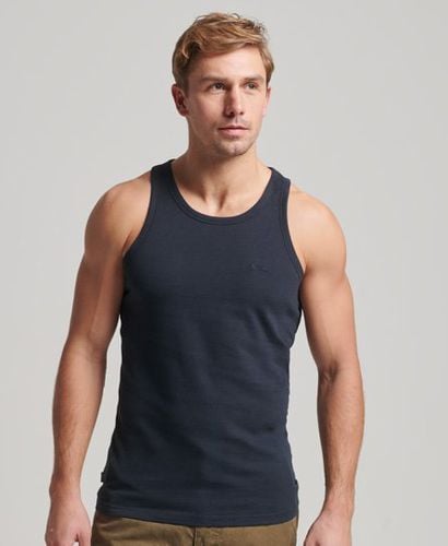 Men's Organic Cotton Vintage Logo Vest Top Navy / Eclipse Navy - Size: S - Superdry - Modalova