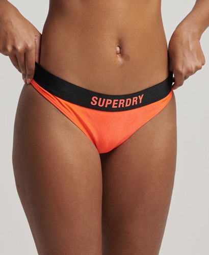 Women's Elastic Recycled Bikini Briefs Orange / Hyper Fire Coral/Black - Size: 14 - Superdry - Modalova