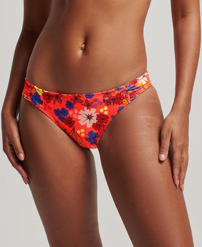 Women's Ruched Recycled Bikini Briefs / Coral Floral - Size: 16 - Superdry - Modalova