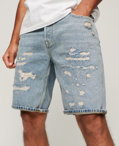 Men's Loose Fit Organic Cotton Straight Shorts, Light Blue, Size: 32 - Superdry - Modalova