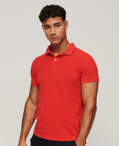 Men's Destroyed Polo Shirt Red / Apple Red - Size: S - Superdry - Modalova