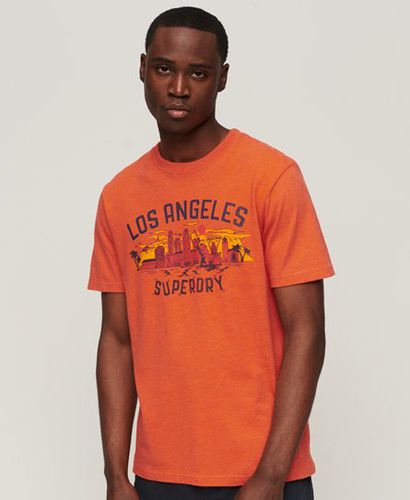 Men's Vintage City Souvenir T-Shirt Orange / New House Orange Marl - Size: M - Superdry - Modalova