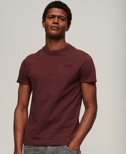 Men's Organic Cotton Essential Logo T-Shirt / Deepest Burgundy Grit - Size: XS - Superdry - Modalova