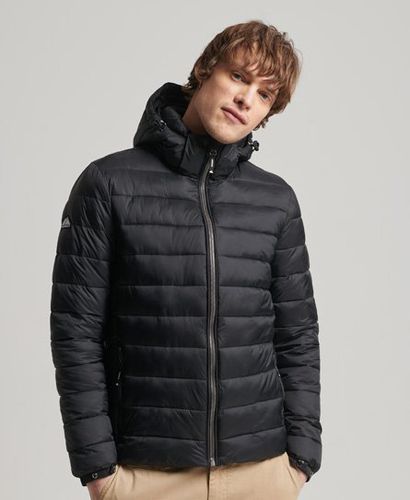 Men's Hooded Classic Puffer Jacket Black - Size: L - Superdry - Modalova