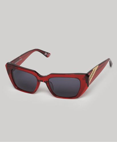 Women's Brand Print SDR 90s Angular Sunglasses, Red - Superdry - Modalova