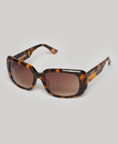 Women's Classic Tortoiseshell Print SDR Dunaway Sunglasses, Brown - Superdry - Modalova