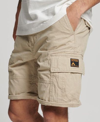 Men's Organic Cotton Heavy Cargo Shorts Brown / Stone Wash Taupe Brown - Size: 28 - Superdry - Modalova