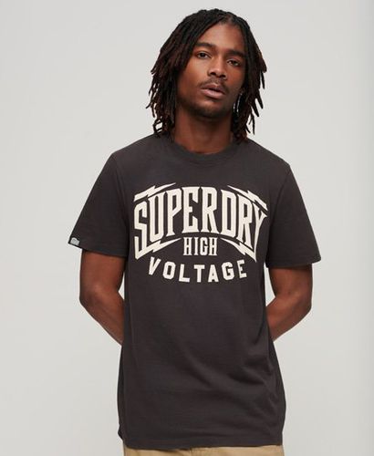 Men's Blackout Rock Graphic T-Shirt Dark Grey / Carbon Grey - Size: M - Superdry - Modalova