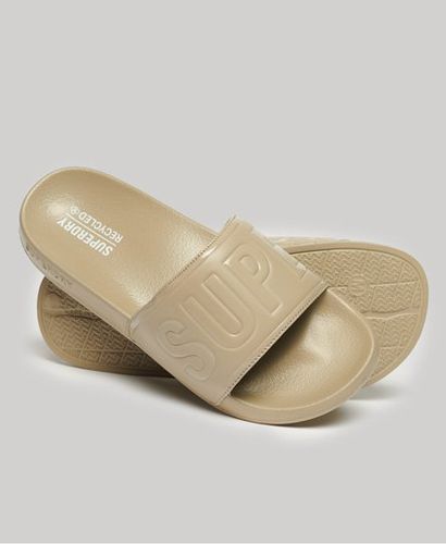 Women's Code Core Pool Sliders Beige / Winter Twig Beige - Size: L - Superdry - Modalova