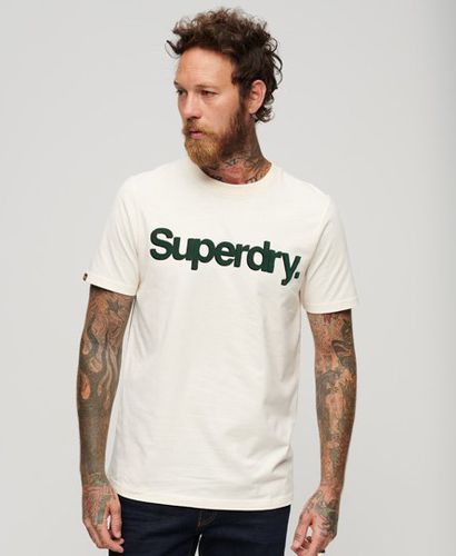 Men's Core Logo Classic T-Shirt / Oatmeal White - Size: L - Superdry - Modalova
