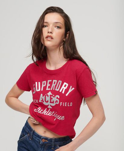 Women's Collegiate Graphic T-Shirt Red / Carmine Red - Size: 12 - Superdry - Modalova