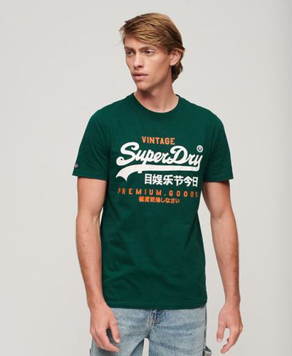 Men's Classic Vintage Logo Heritage T-Shirt / Pine - Size: L - Superdry - Modalova
