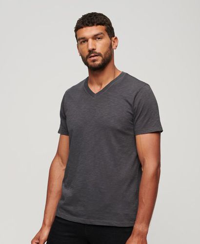 Men's Strukturiertes T-Shirt mit V-Ausschnitt - Größe: L - Superdry - Modalova