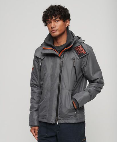 Men's Classic Embroidered Mountain SD Windcheater Jacket, Dark Grey, Size: M - Superdry - Modalova