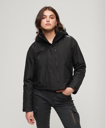Women's Code SD-Windcheater Jacket Black / Black Grid - Size: 16 - Superdry - Modalova