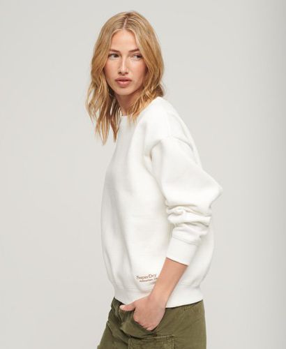 Women's Essential Logo Relaxed Fit Sweatshirt / Off - Size: 10 - Superdry - Modalova