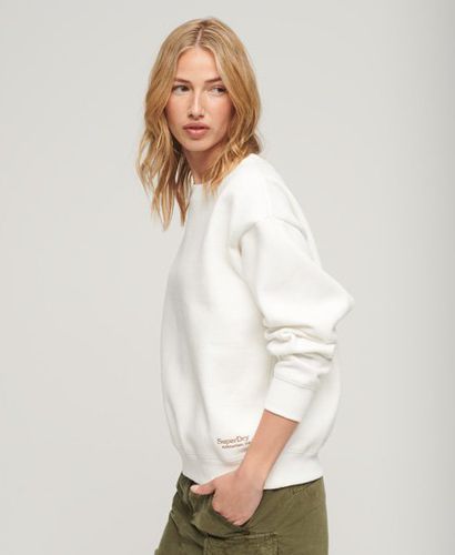 Women's Essential Logo Relaxed Fit Sweatshirt White / Off White - Size: 16 - Superdry - Modalova