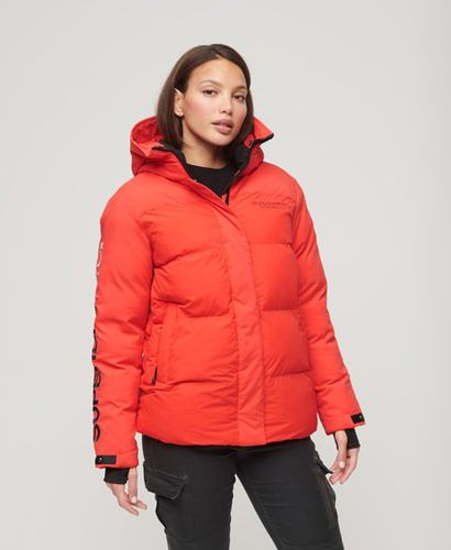 Women's Hooded City Padded Wind Parka Jacket Red / Sunset Red - Size: 16 - Superdry - Modalova