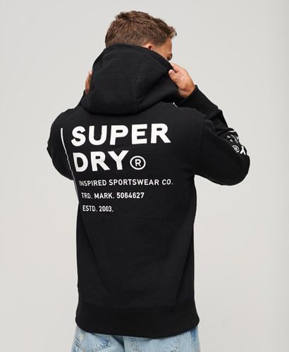 Men's Mens Loose Fit Utility Sport Logo Hoodie, Black, Size: L - Superdry - Modalova