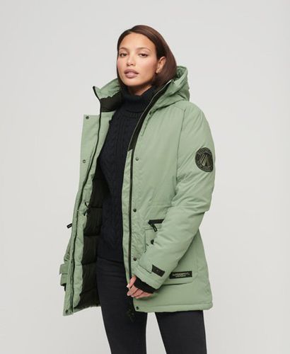 Women's City Padded Parka Jacket Green / Desert Sage Green - Size: 8 - Superdry - Modalova