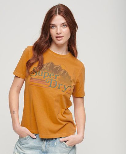 Women's Outdoor Stripe Graphic T-Shirt Yellow / Golden Rod Yellow Marl - Size: 10 - Superdry - Modalova