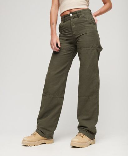 Women's Wide Carpenter Pants Khaki / Dark Khaki - Size: 26/30 - Superdry - Modalova