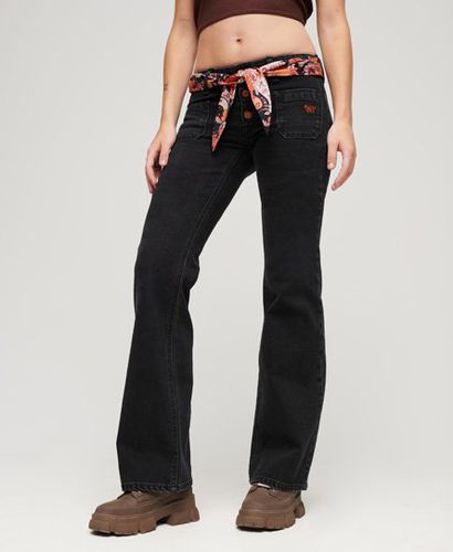 Women's Organic Cotton Vintage Low Rise Slim Flare Jeans / Wolcott Stone - Size: 27/30 - Superdry - Modalova