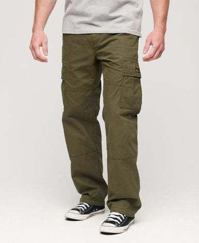 Men's Mens Classic Organic Cotton Baggy Cargo Pants, Green, Size: 34/32 - Size: 1.0625 - Superdry - Modalova