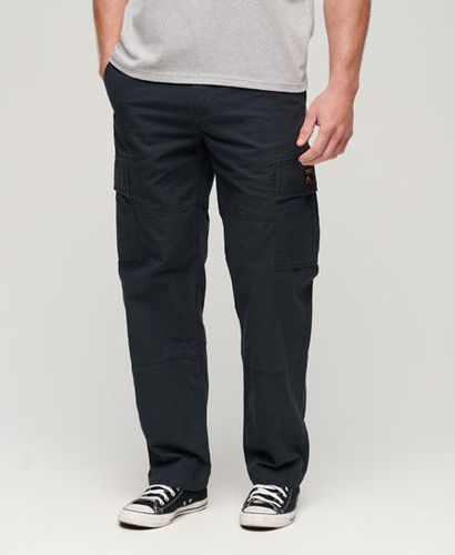 Men's Organic Cotton Baggy Cargo Pants Navy / Eclipse Navy - Size: 28/32 - Superdry - Modalova