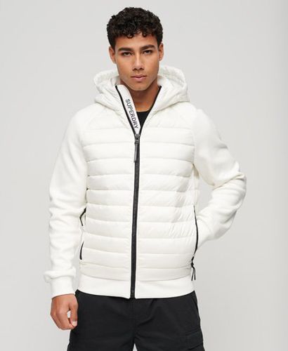 Men's Hooded Storm Hybrid Padded Jacket White / New Chalk White - Size: M - Superdry - Modalova