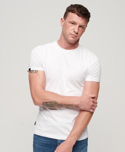 Men's Organic Cotton Essential Small Logo T-Shirt / Optic/optic - Size: S - Superdry - Modalova