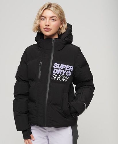 Women's Sport Ski Boxy Puffer Jacket Black - Size: 8 - Superdry - Modalova