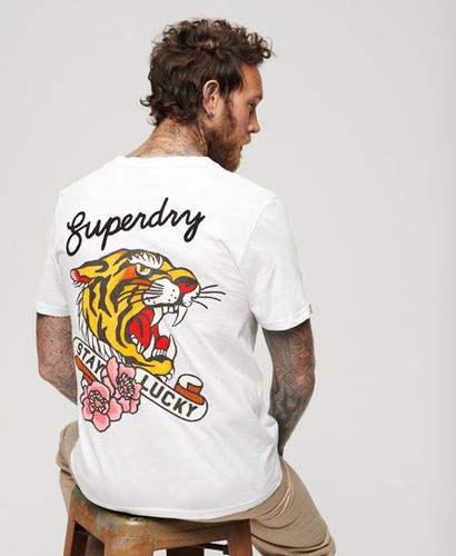 Men's Stay Lucky Graphic T-Shirt White / Optic - Size: XL - Superdry - Modalova