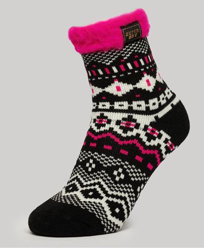Women's Patterned Slipper Socks Pink / Fluro Pink - Size: 1SIZE - Superdry - Modalova