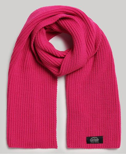 Women's Classic Knit Scarf Pink / Pink Peacock - Size: 1SIZE - Superdry - Modalova