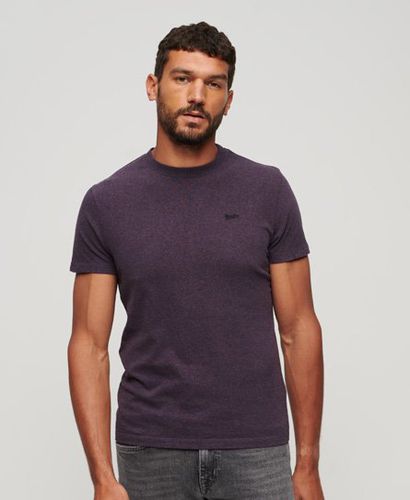 Men's Organic Cotton Essential Small Logo T-Shirt Purple / Rich Purple Marl - Size: S - Superdry - Modalova