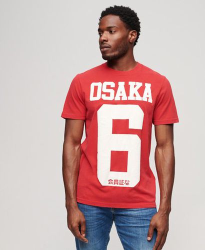 Men's Osaka 6 Puff Print T-Shirt Red / Rebel Red - Size: M - Superdry - Modalova