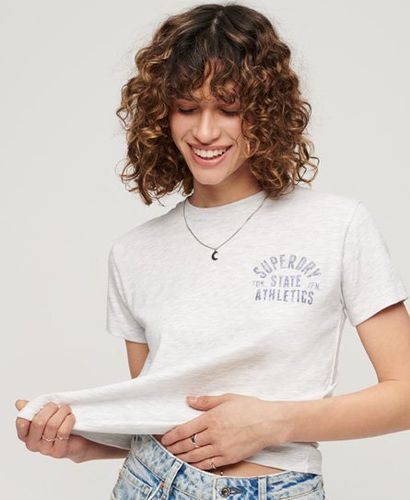 Women's Classic Logo Print Athletic Essential Slub 90s T-Shirt, , Size: 16 - Superdry - Modalova