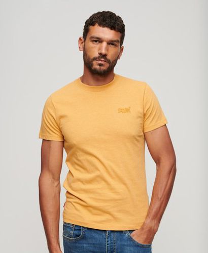 Men's Organic Cotton Essential Logo T-Shirt Yellow / Ochre Marl - Size: M - Superdry - Modalova