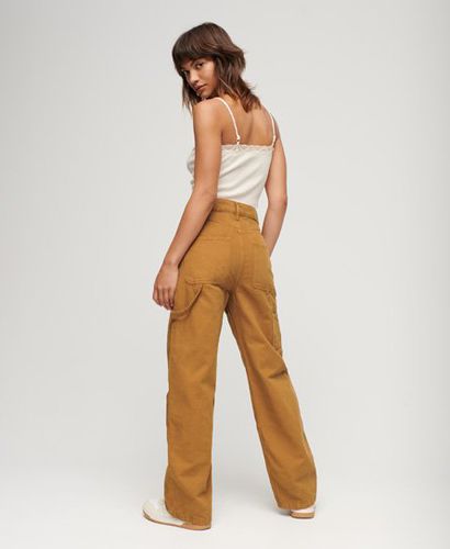 Women's Organic Cotton Vintage Wide Carpenter Pants Brown / Denim Co Tobacco Brown - Size: 26/30 - Superdry - Modalova